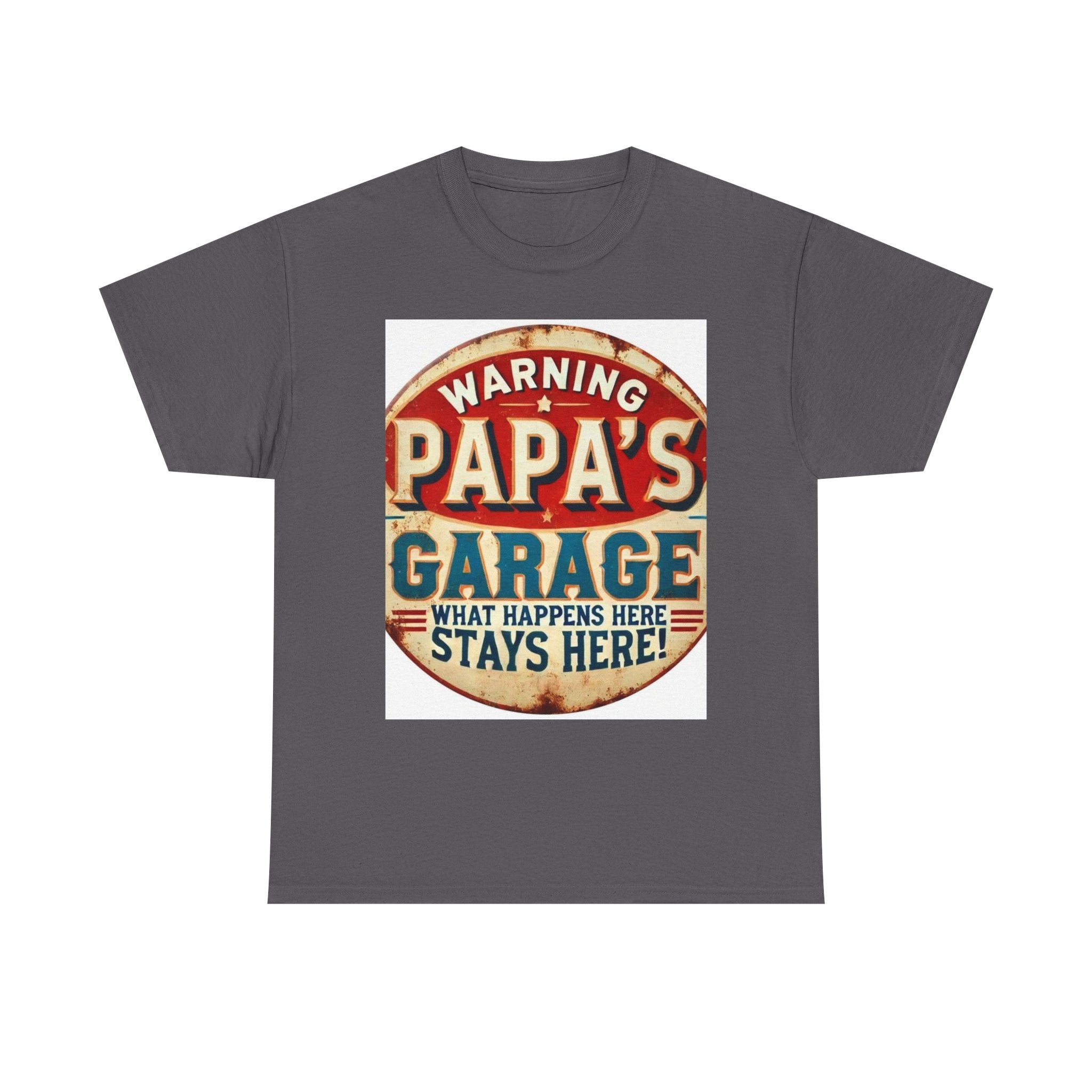 Humorous Papa's Garage Tee, Gift for Dad, Father's Day T-Shirt, Vintage Style Unisex Shirt, Garage Decor T-Shirt, Casual Wear