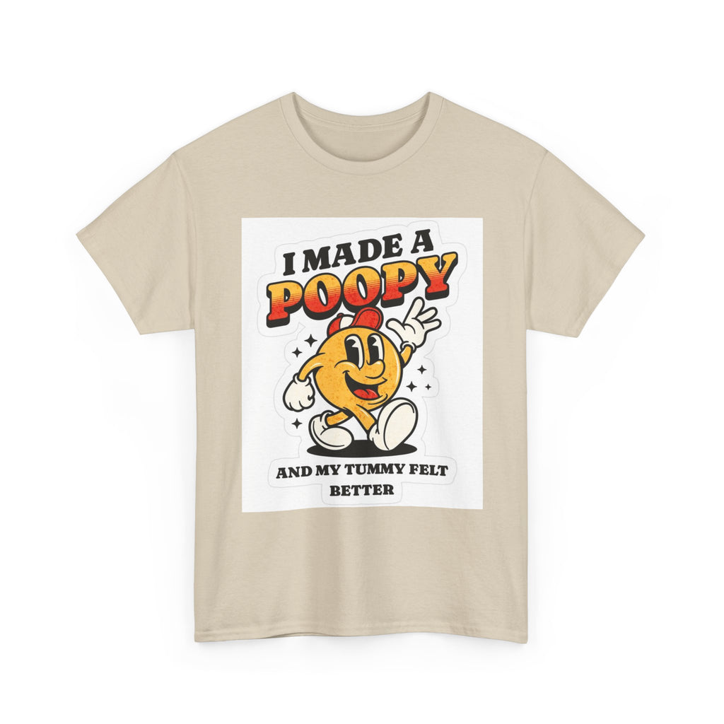 Funny Kids Unisex Cotton Tee - "I Made a Poopy" - Gift for Toddlers, Birthday, Humor, Parenting, Family Fun