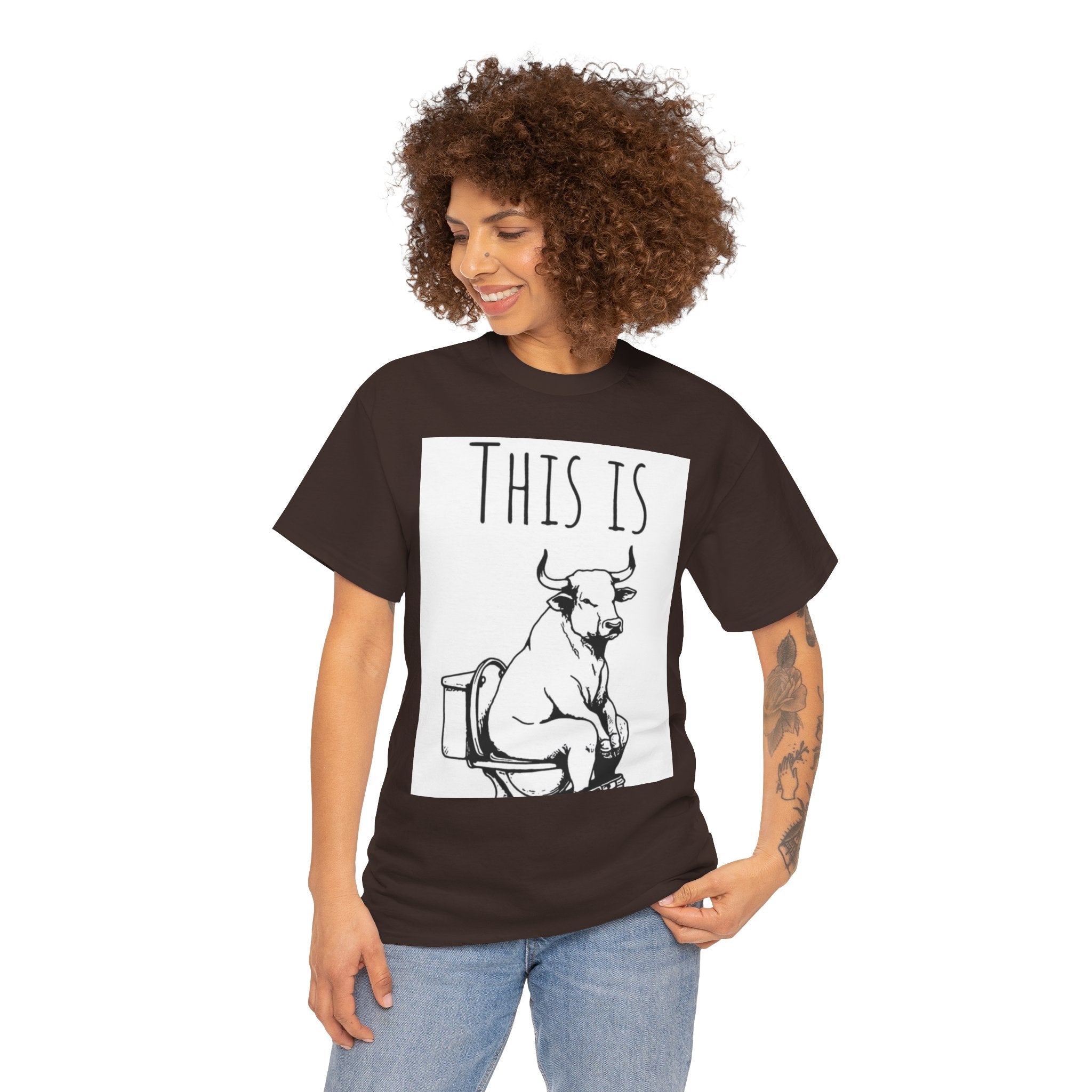 Funny Cow Humor Tee, Unisex Cotton Shirt, Gift for Animal Lovers, Farm Humor Apparel, Casual Tee for All Occasions