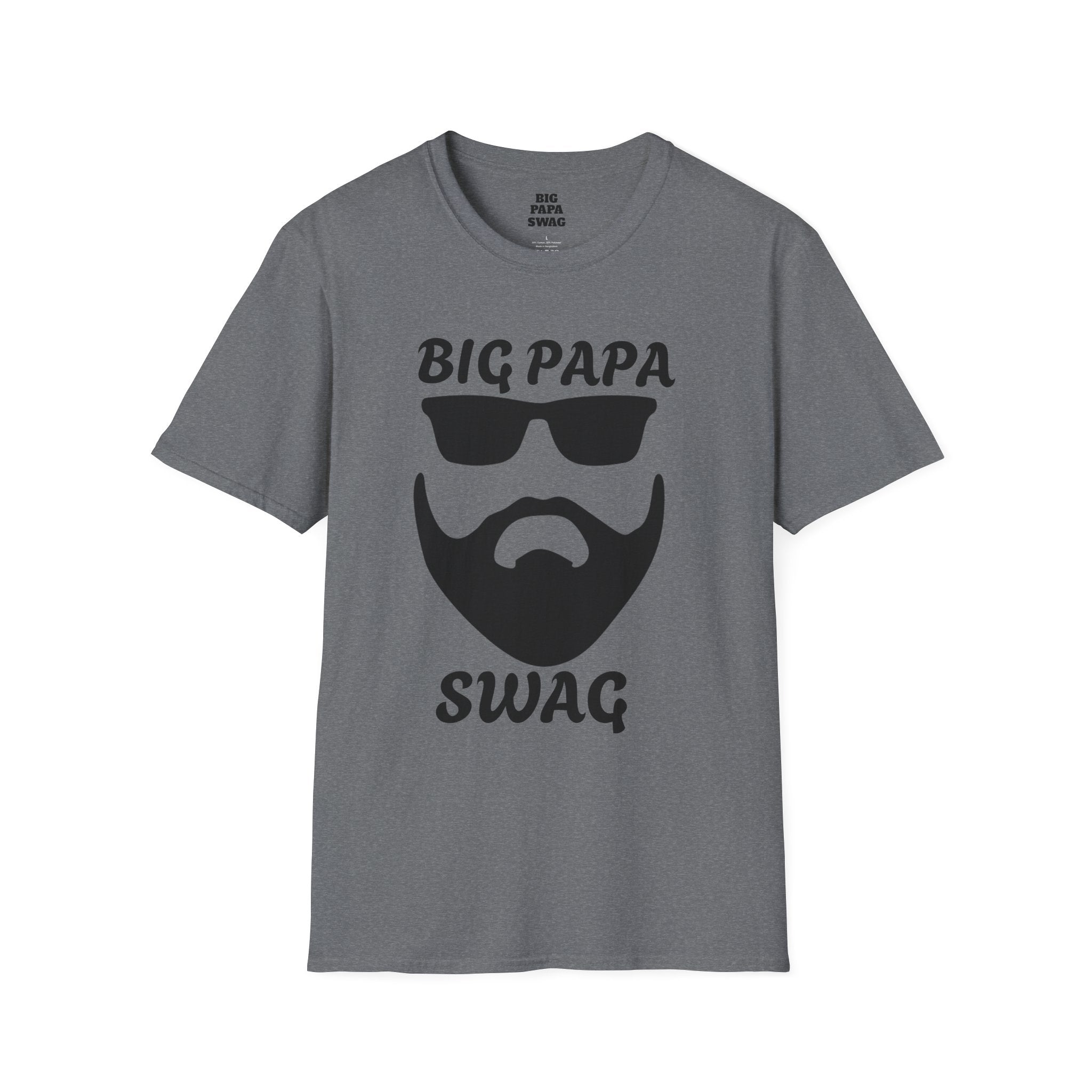 T-Shirt BIG PAPA SWAG - Unisex Softstyle Tee for Fathers Day and Family Celebrations