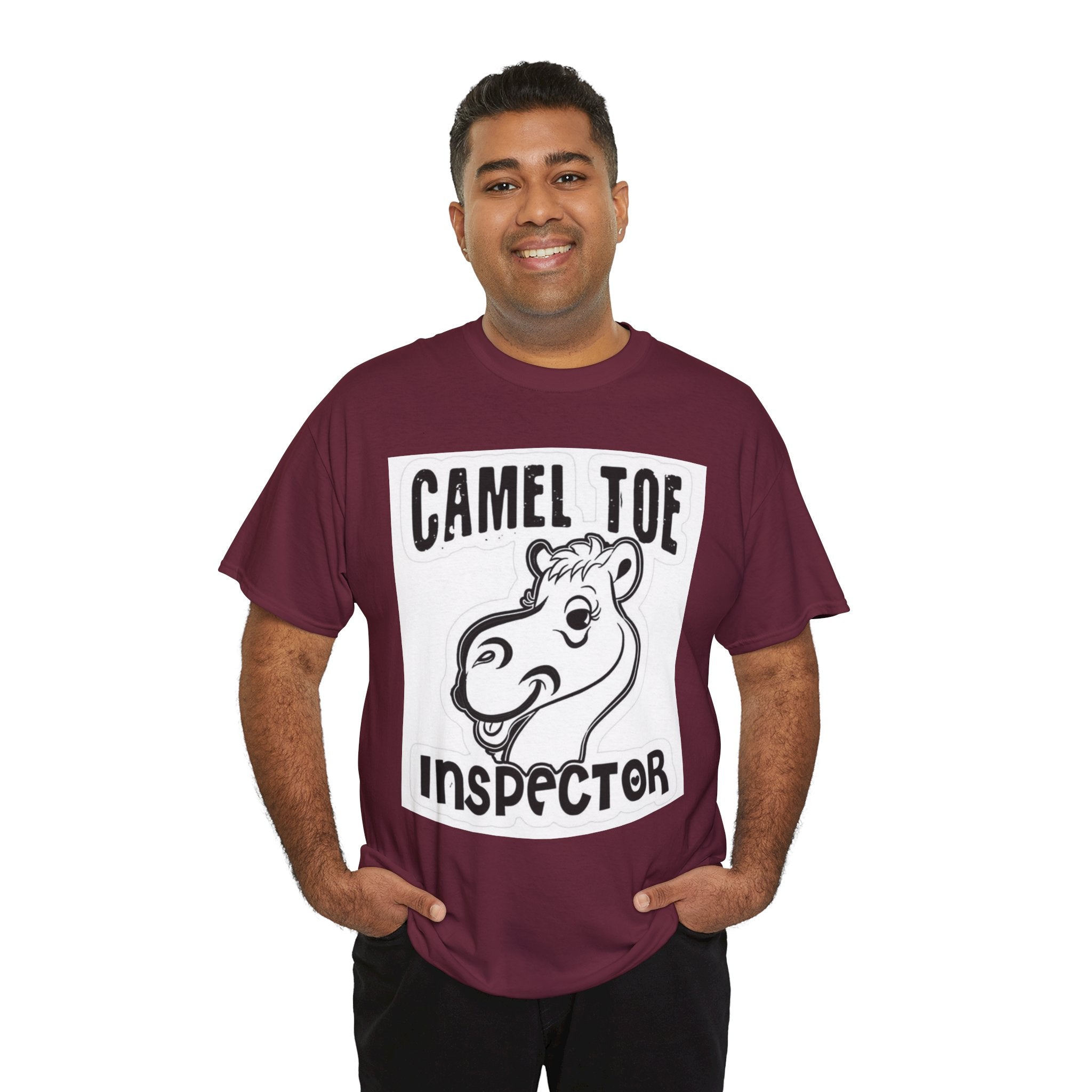 Funny Camel Toe Inspector Tee, Humorous T-Shirt for Parties, Gifts for Friends, Casual Wear, Novelty Gift Idea