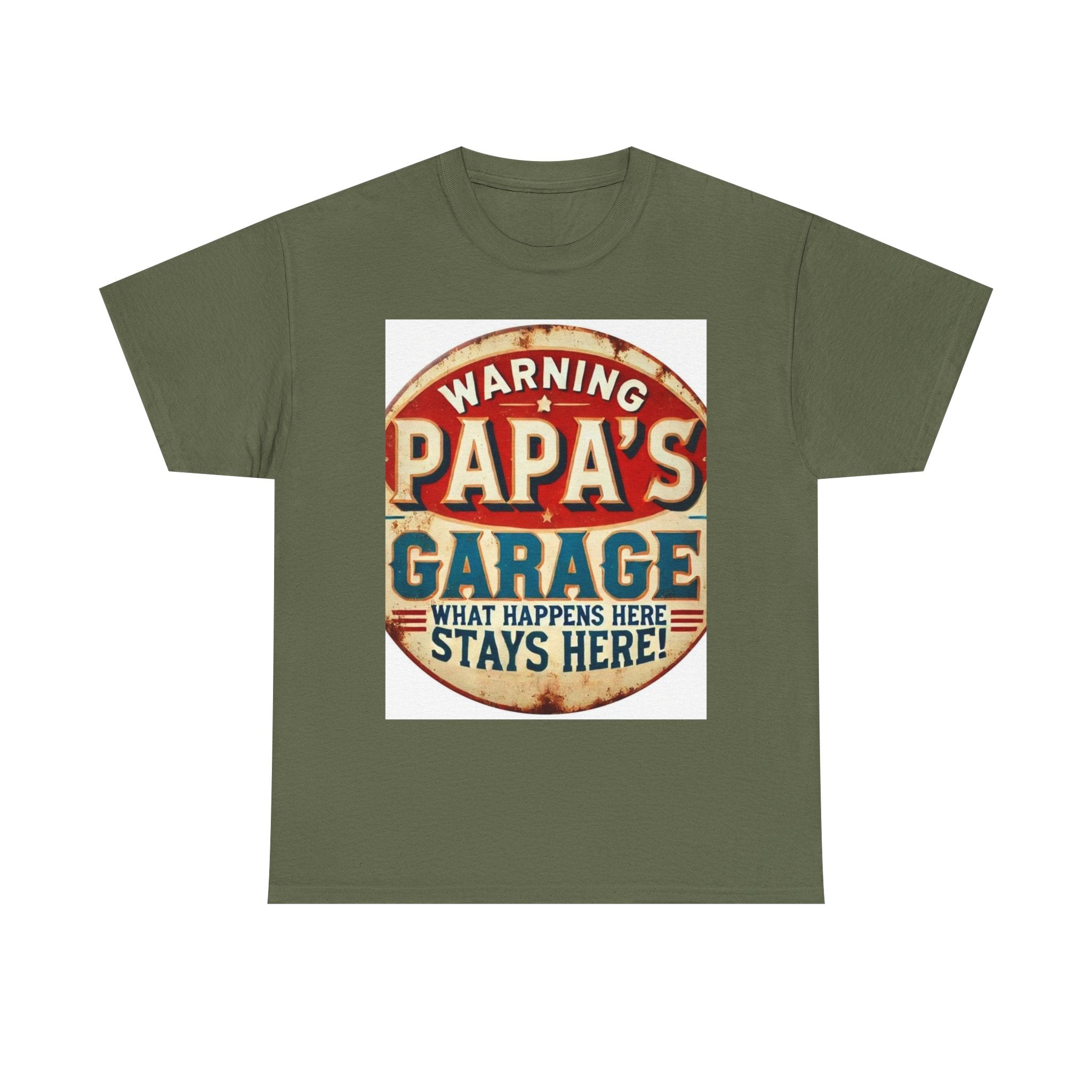 Humorous Papa's Garage Tee, Gift for Dad, Father's Day T-Shirt, Vintage Style Unisex Shirt, Garage Decor T-Shirt, Casual Wear