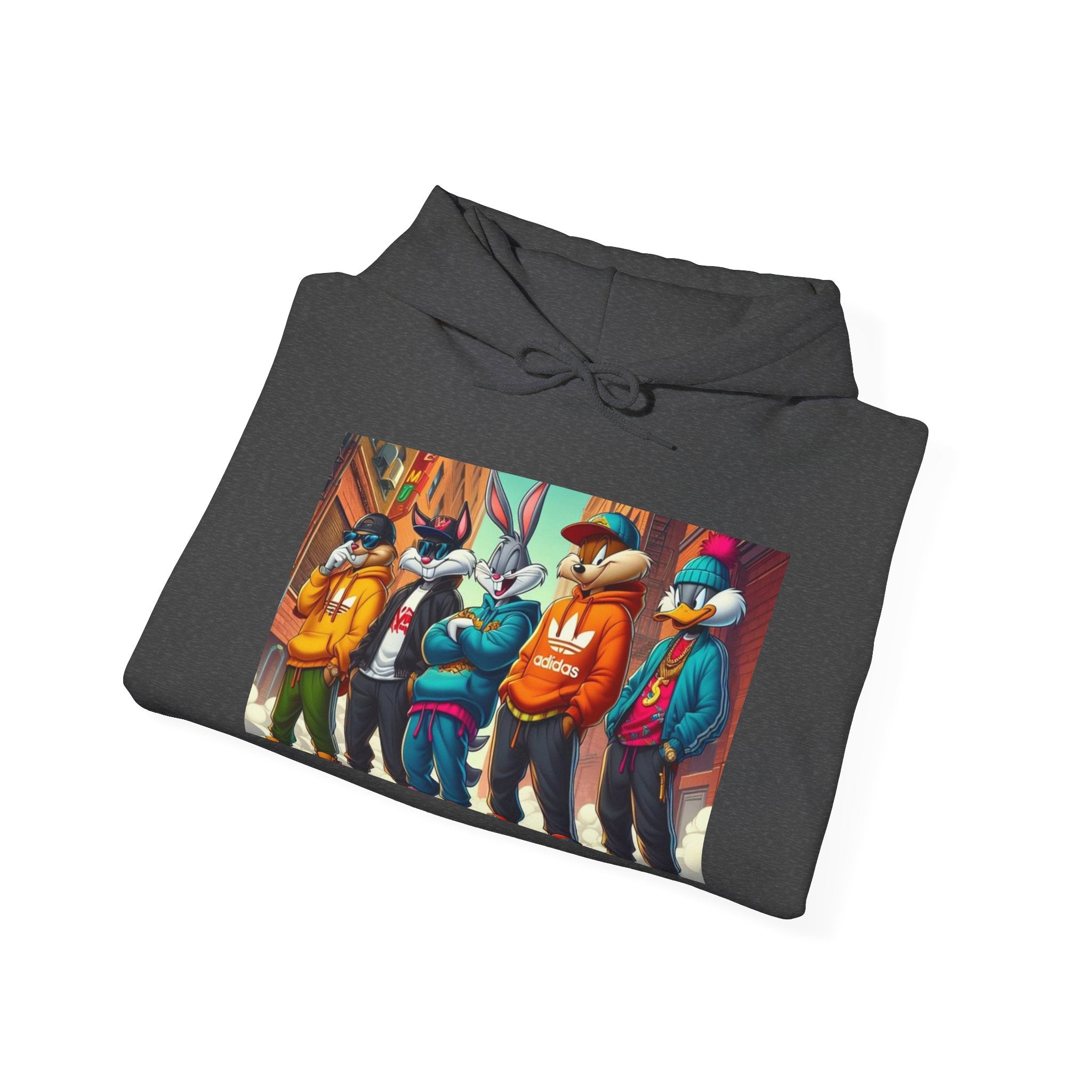 Streetwear Duck Squad Hoodie — Colorful Urban Cartoon Graphic