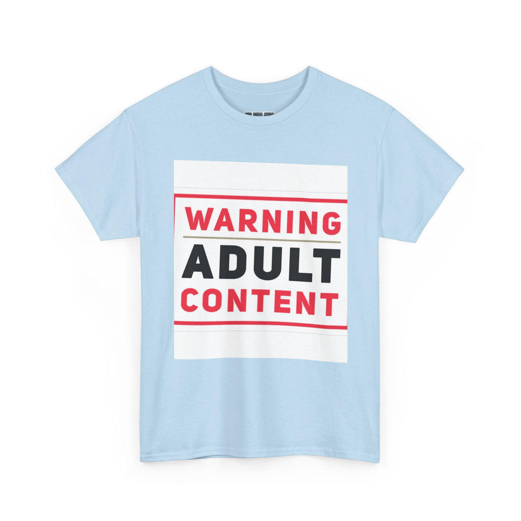 Warning Adult Content Unisex Heavy Cotton Tee | Funny Graphic T-Shirt, Casual Wear, Gift for Adults, Party Shirt, Humor Apparel