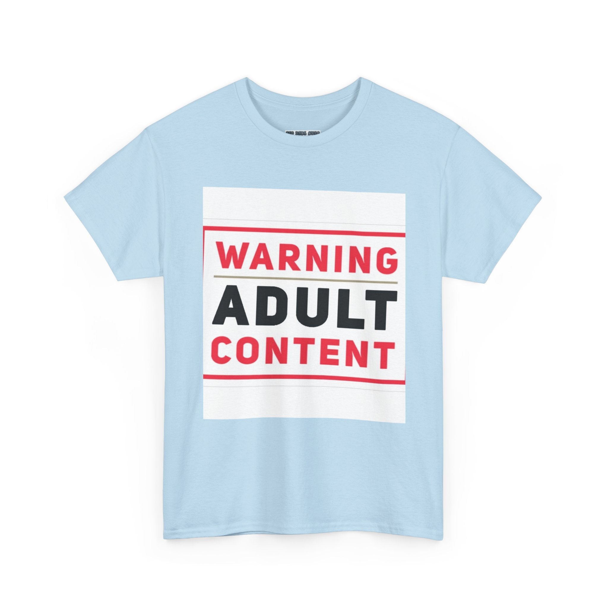 Warning Adult Content Unisex Heavy Cotton Tee | Funny Graphic T-Shirt, Casual Wear, Gift for Adults, Party Shirt, Humor Apparel