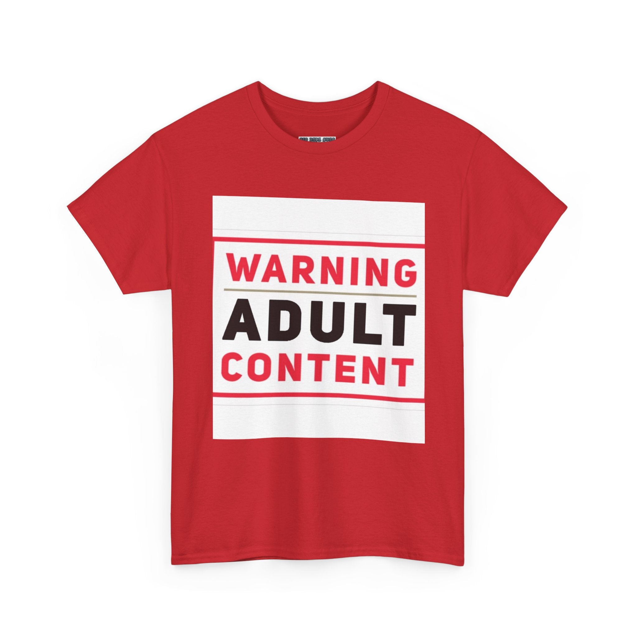 Warning Adult Content Unisex Heavy Cotton Tee | Funny Graphic T-Shirt, Casual Wear, Gift for Adults, Party Shirt, Humor Apparel
