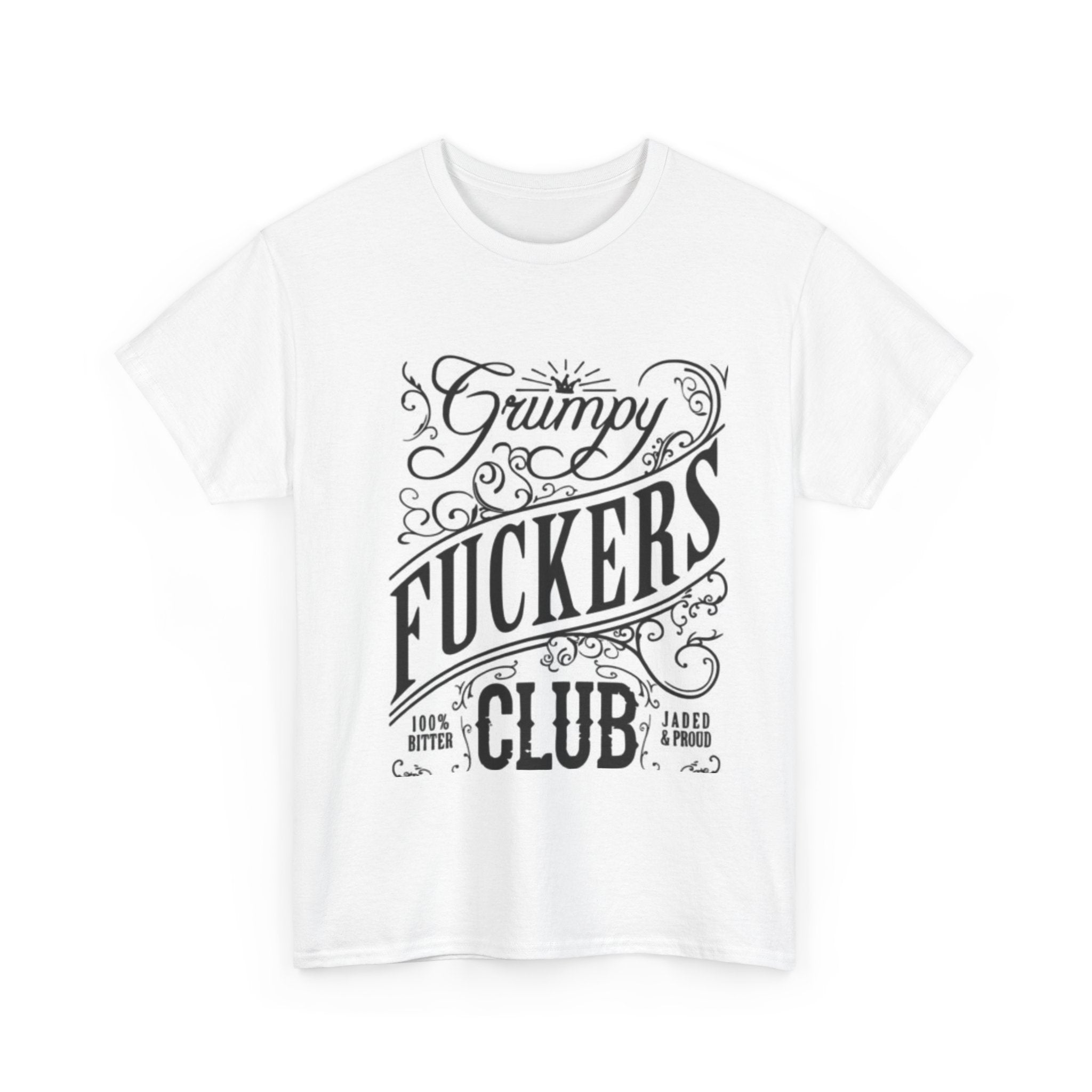 Grumpy F***ers Club Tee, Funny Unisex Shirt, Casual Humor Tee, Gifts for Grumpy Friends, Birthday or Holiday Apparel