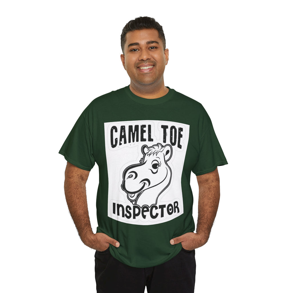 Funny Camel Toe Inspector Tee, Humorous T-Shirt for Parties, Gifts for Friends, Casual Wear, Novelty Gift Idea