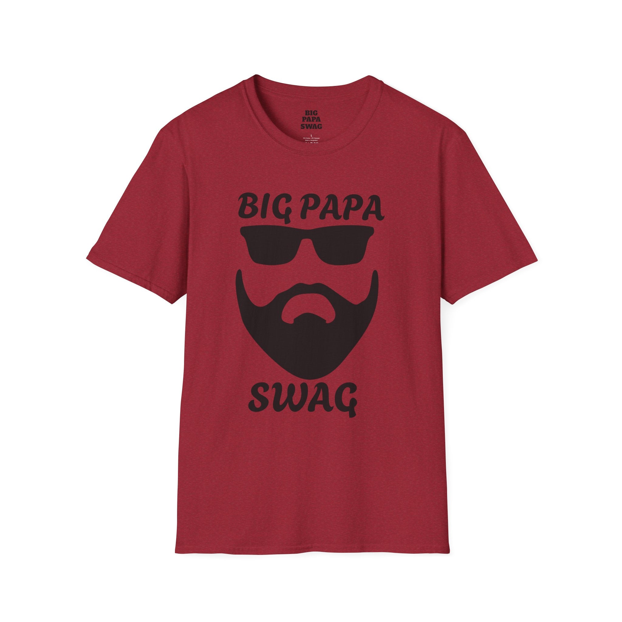 T-Shirt BIG PAPA SWAG - Unisex Softstyle Tee for Fathers Day and Family Celebrations