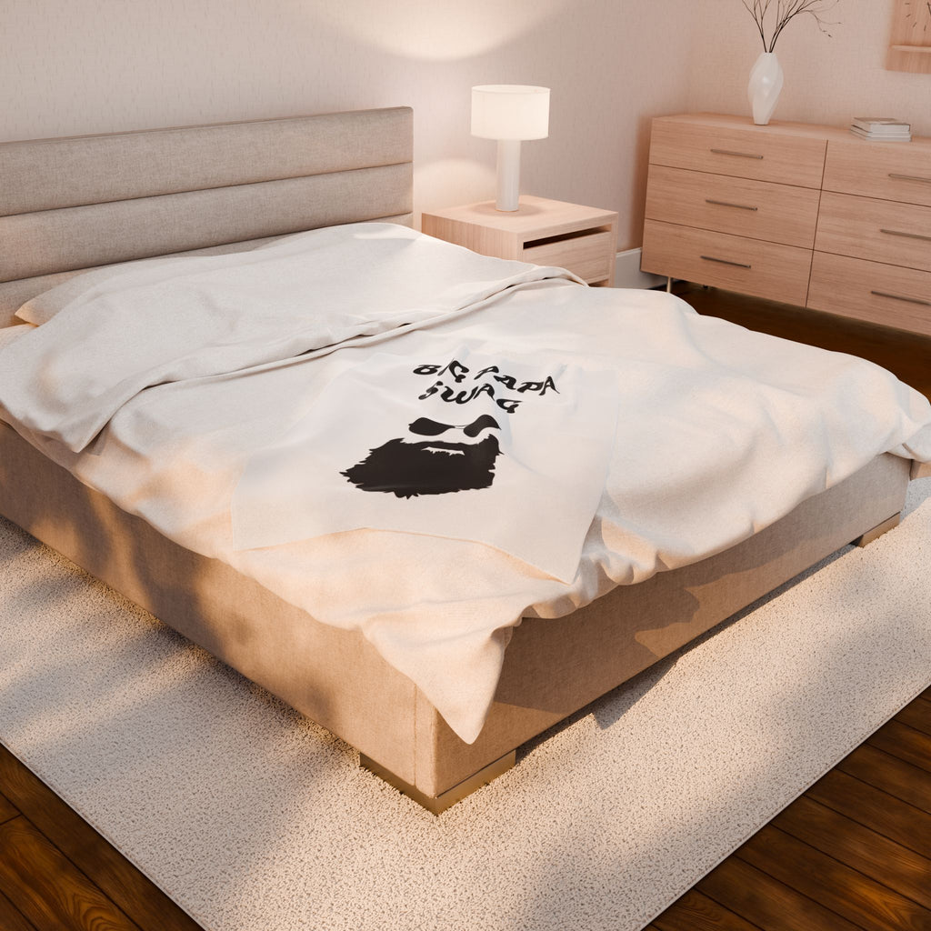 Big Papa Swag Velveteen Plush Blanket | Cozy Gift for Dads, Unique Home Decor, Father's Day, Birthday, Warm Throw
