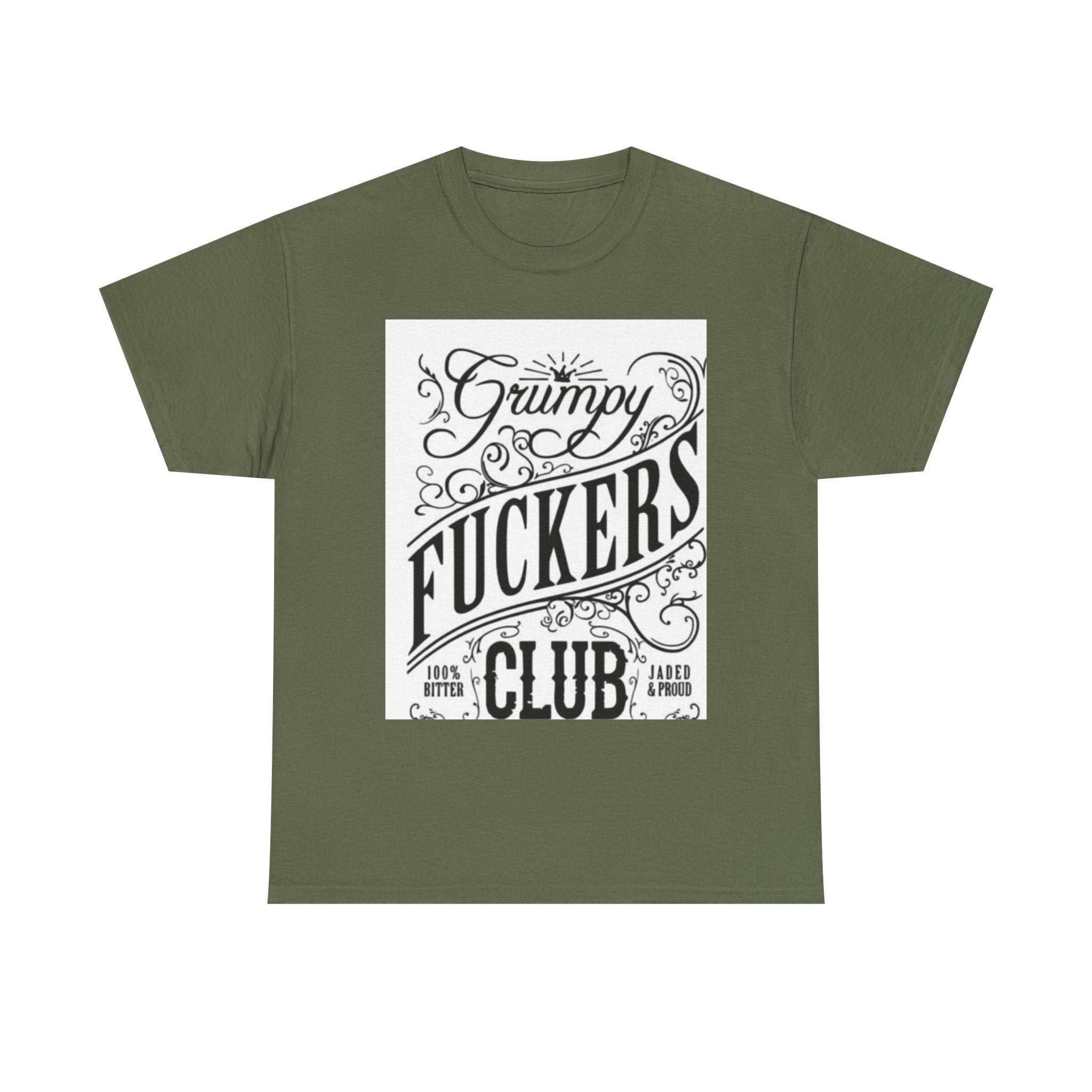 Grumpy F***ers Club Tee, Funny Unisex Shirt, Casual Humor Tee, Gifts for Grumpy Friends, Birthday or Holiday Apparel