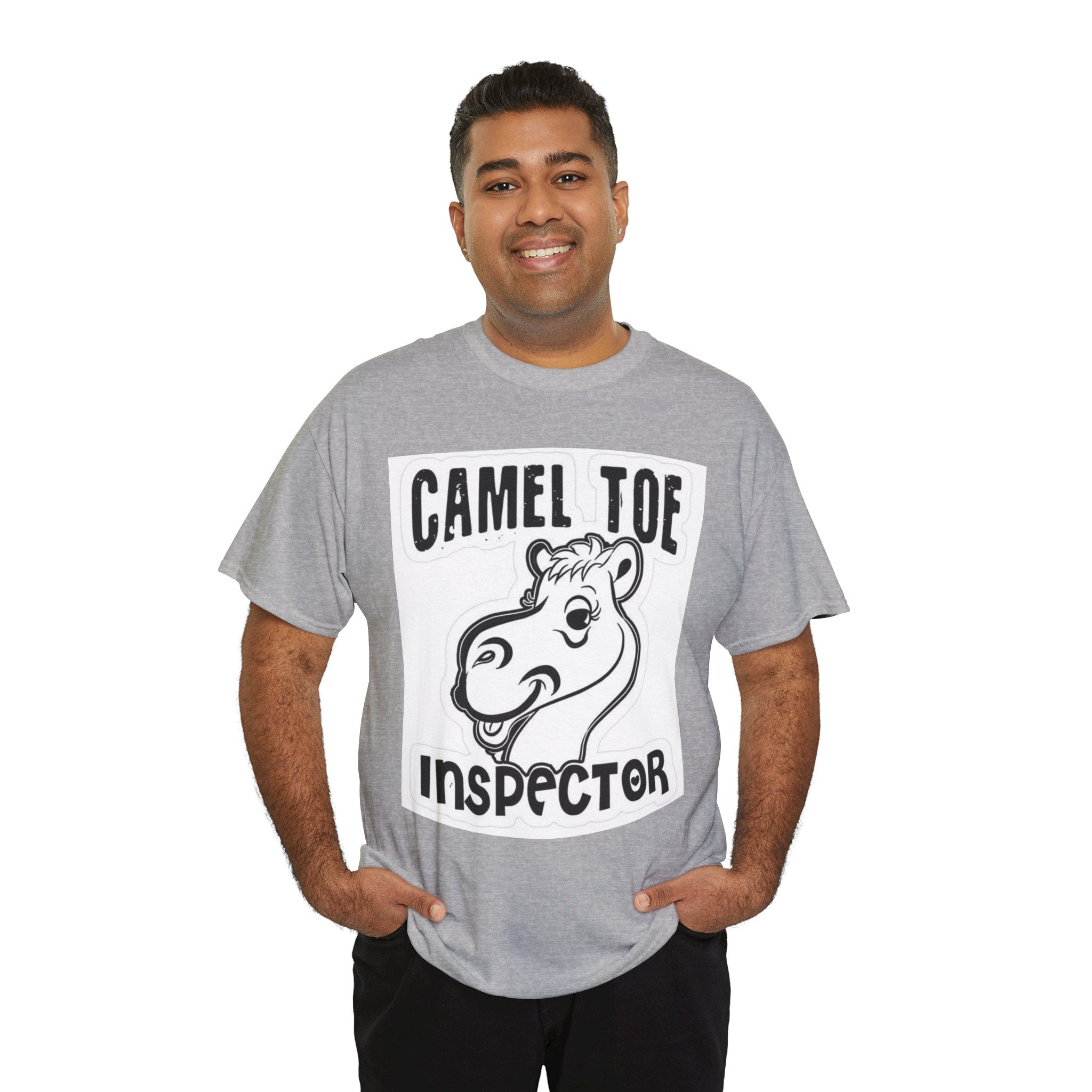 Funny Camel Toe Inspector Tee, Humorous T-Shirt for Parties, Gifts for Friends, Casual Wear, Novelty Gift Idea
