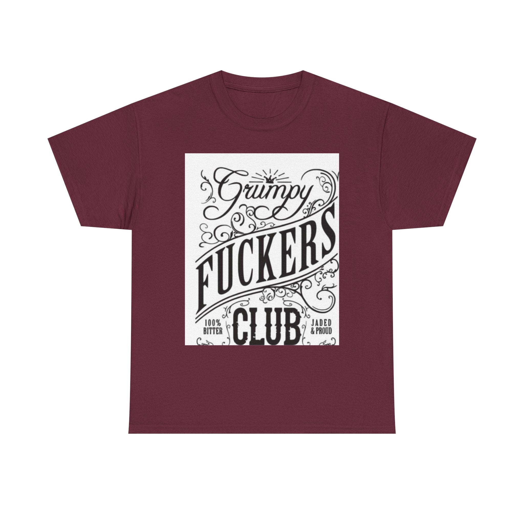 Grumpy F***ers Club Tee, Funny Unisex Shirt, Casual Humor Tee, Gifts for Grumpy Friends, Birthday or Holiday Apparel