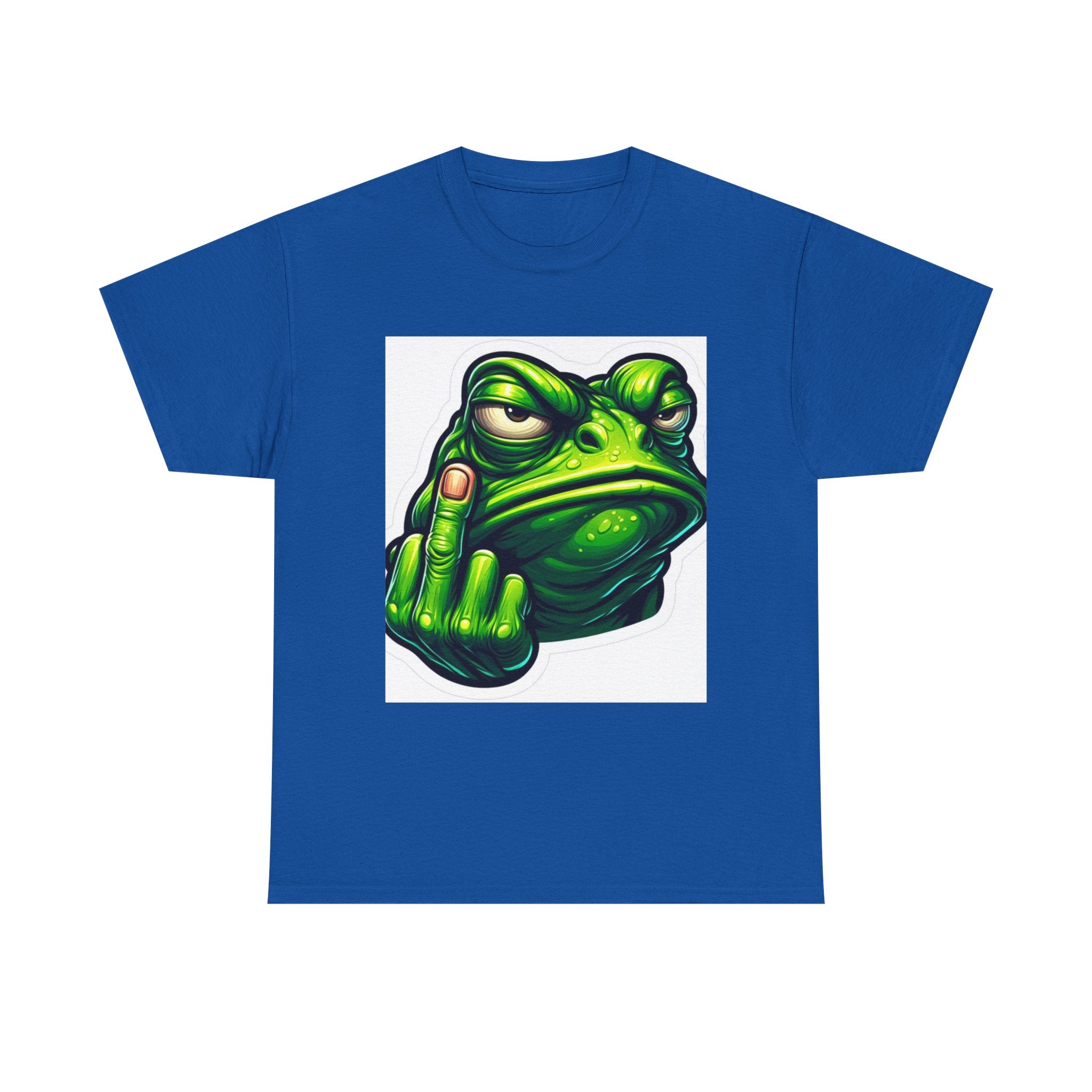 Sassy Frog Tee, Unisex Heavy Cotton Tee, Funny Gift for Friends, Casual Wear, Humor T-Shirt, Joke Apparel, Green Frog Design