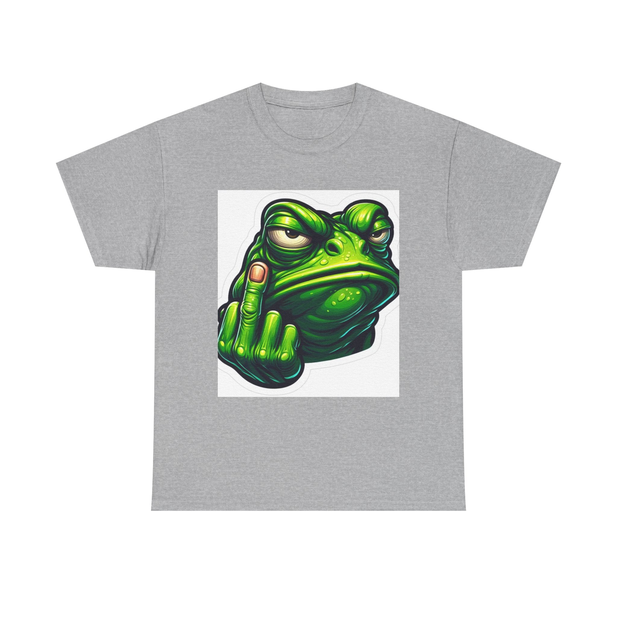 Sassy Frog Tee, Unisex Heavy Cotton Tee, Funny Gift for Friends, Casual Wear, Humor T-Shirt, Joke Apparel, Green Frog Design