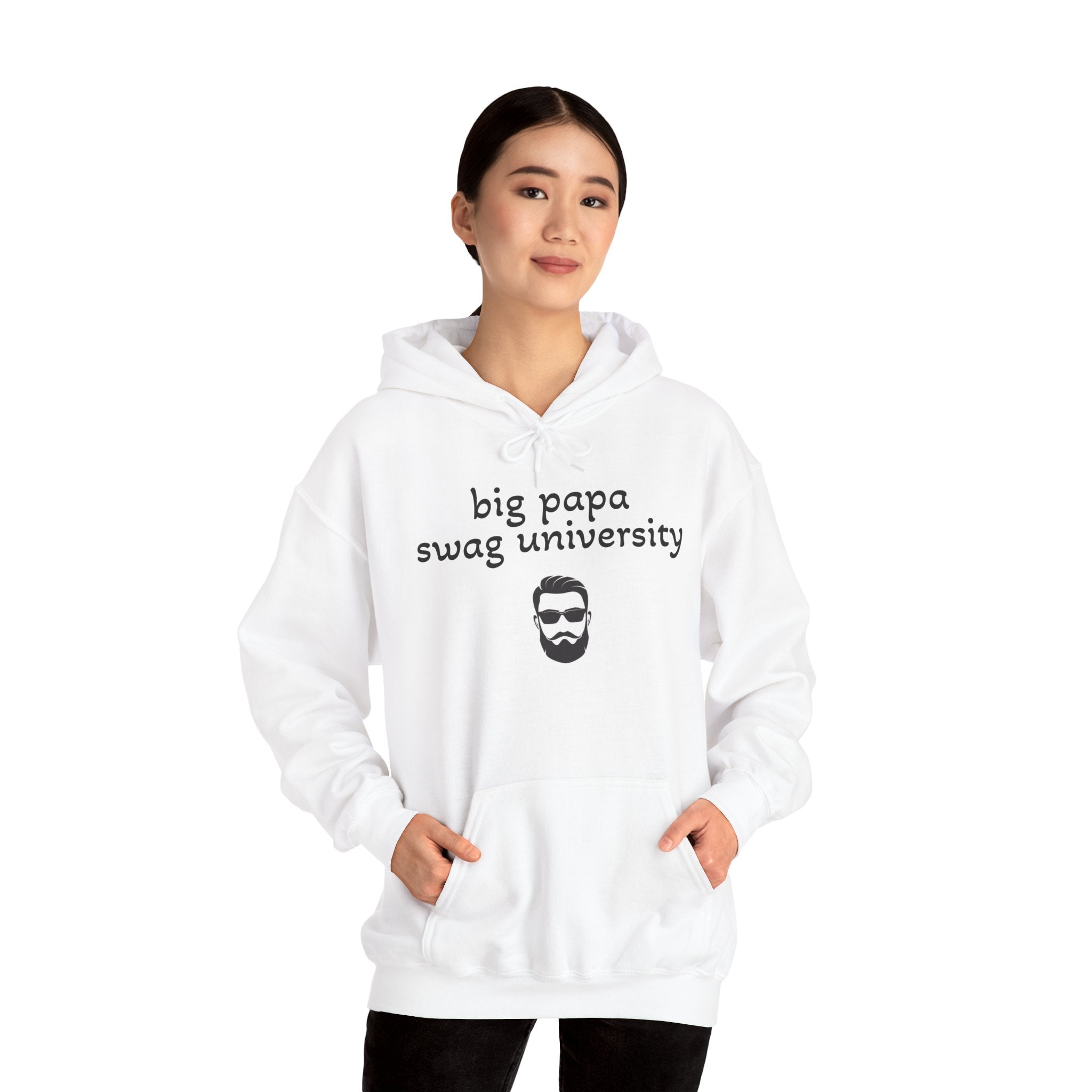 Big Papa Swag University Hoodie - Funny Father's Day Gift, Cool Dad Sweatshirt, Unisex Pullover, Casual Wear, Gift for Men