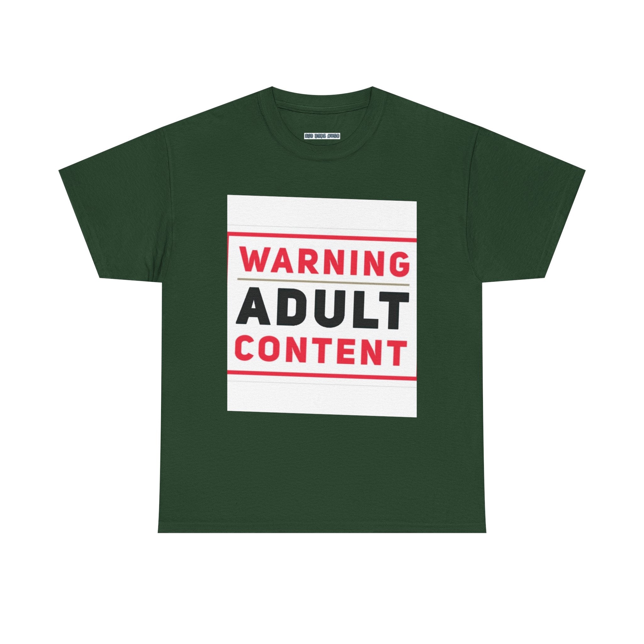 Warning Adult Content Unisex Heavy Cotton Tee | Funny Graphic T-Shirt, Casual Wear, Gift for Adults, Party Shirt, Humor Apparel