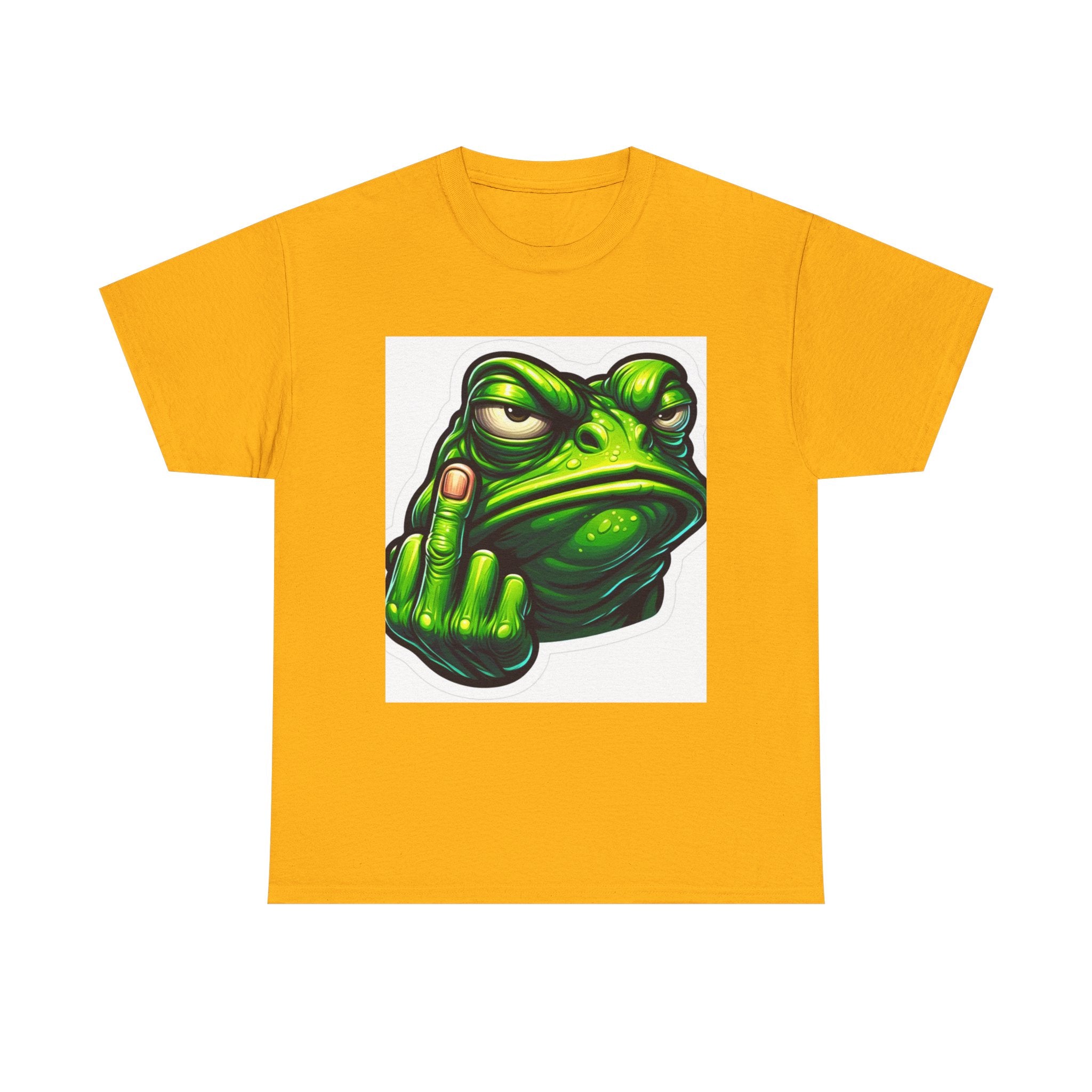 Sassy Frog Tee, Unisex Heavy Cotton Tee, Funny Gift for Friends, Casual Wear, Humor T-Shirt, Joke Apparel, Green Frog Design