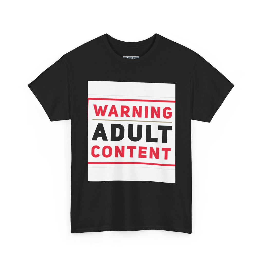 Warning Adult Content Unisex Heavy Cotton Tee | Funny Graphic T-Shirt, Casual Wear, Gift for Adults, Party Shirt, Humor Apparel