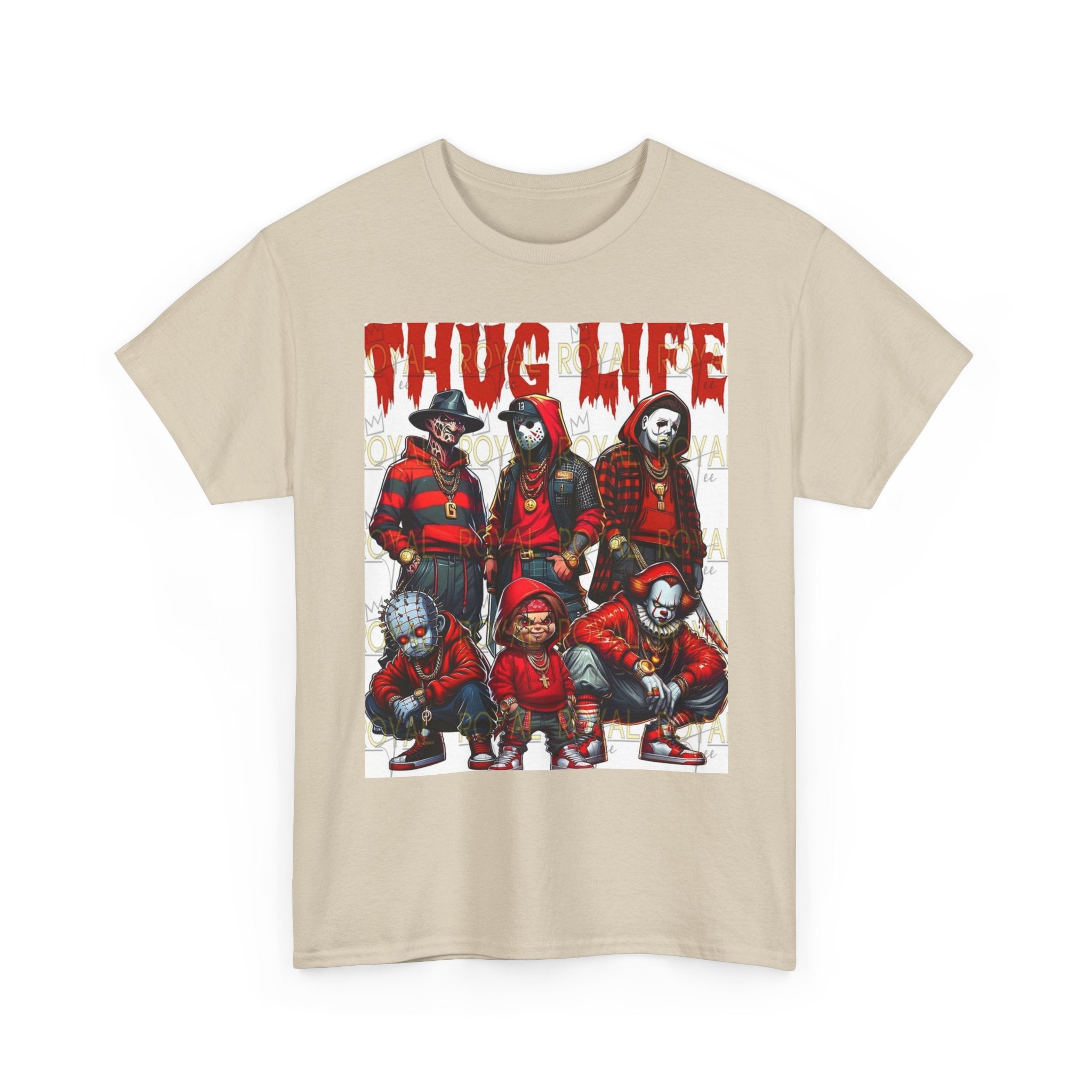 Thug Life Unisex Heavy Cotton Tee, Graphic Tee, Streetwear Style, Casual Wear, Gift for Friends, Trendy Apparel