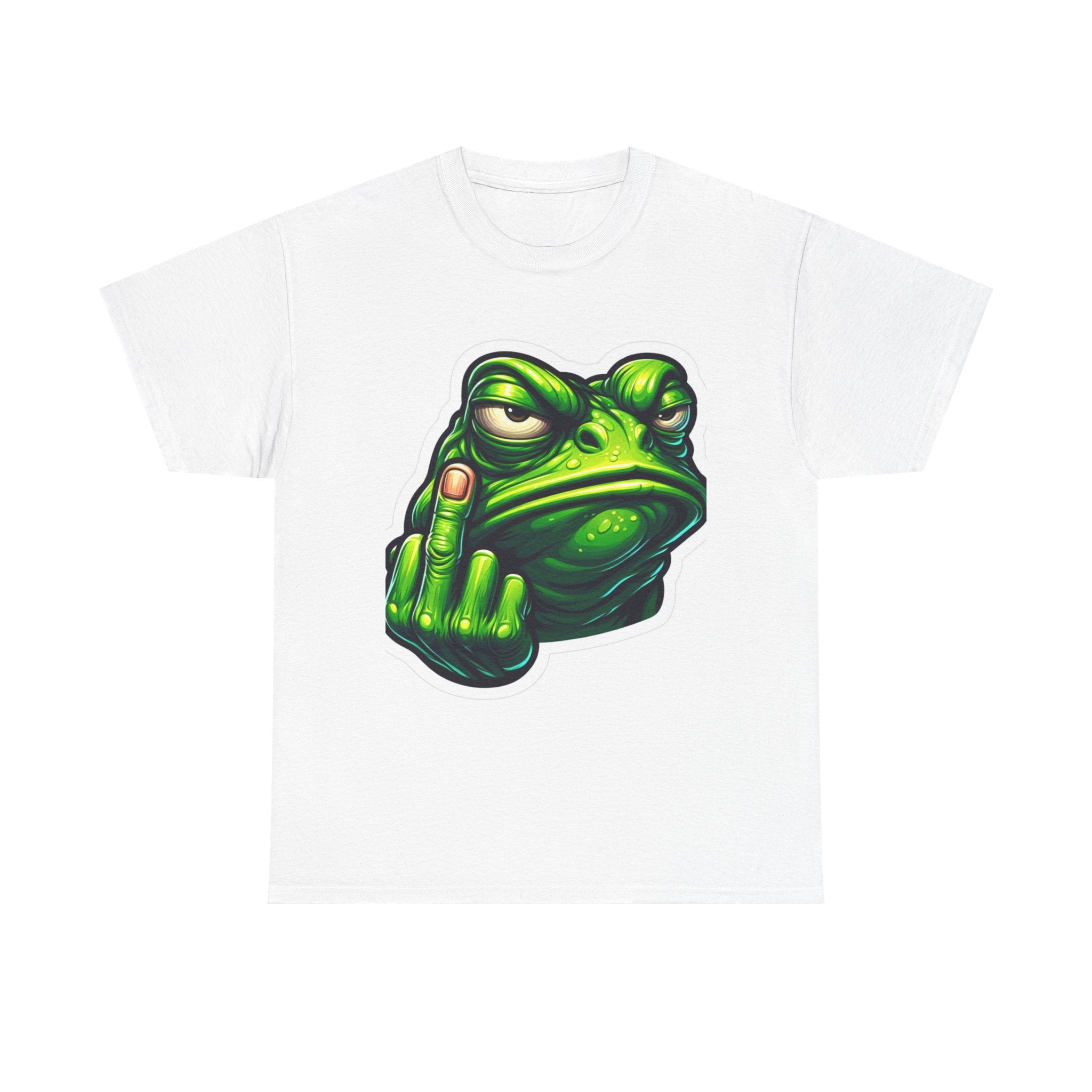 Sassy Frog Tee, Unisex Heavy Cotton Tee, Funny Gift for Friends, Casual Wear, Humor T-Shirt, Joke Apparel, Green Frog Design