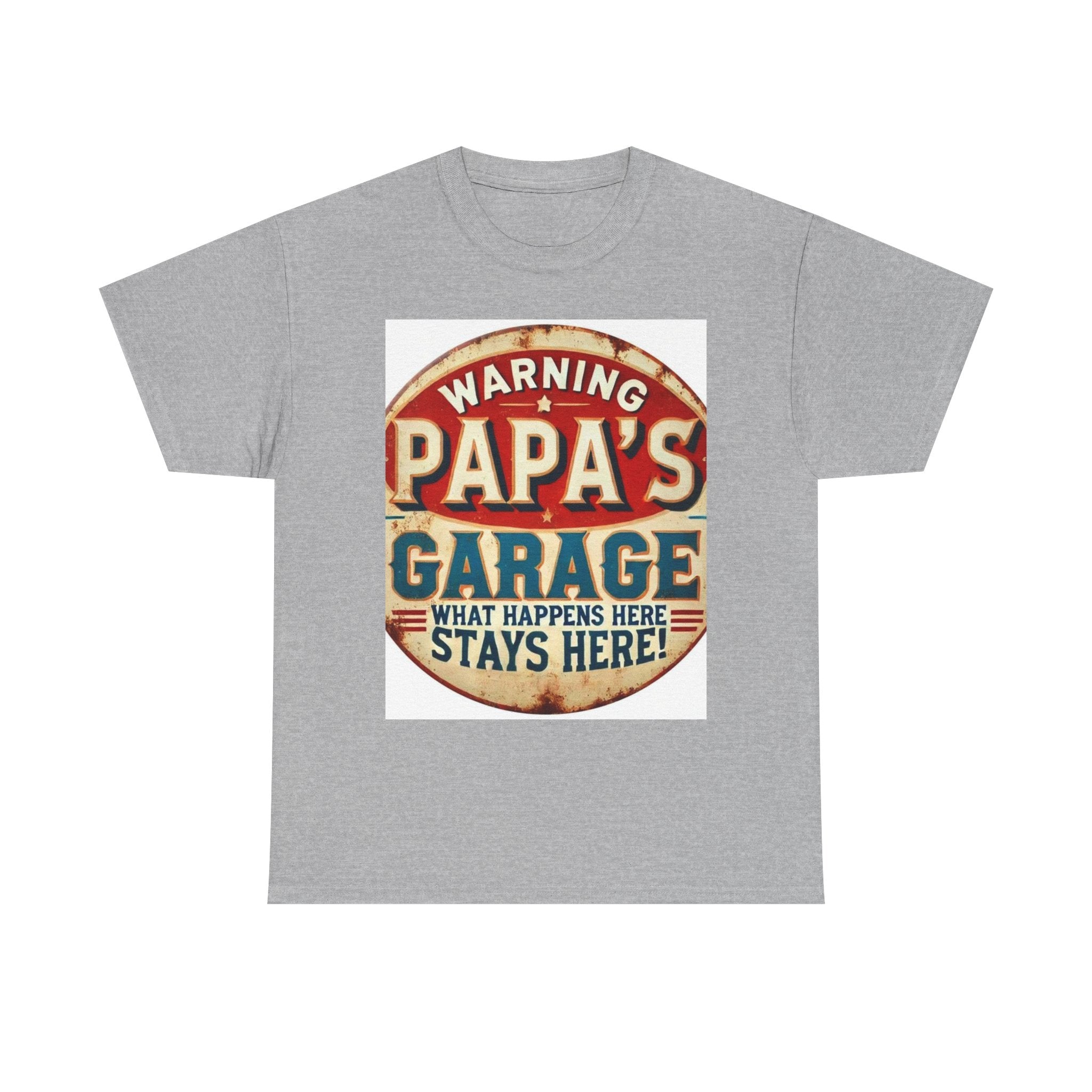Humorous Papa's Garage Tee, Gift for Dad, Father's Day T-Shirt, Vintage Style Unisex Shirt, Garage Decor T-Shirt, Casual Wear