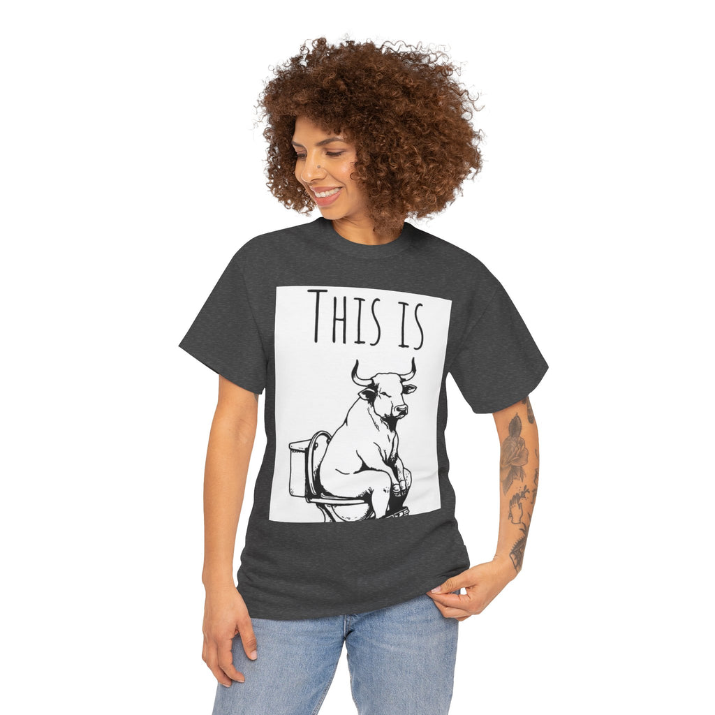 Funny Cow Humor Tee, Unisex Cotton Shirt, Gift for Animal Lovers, Farm Humor Apparel, Casual Tee for All Occasions