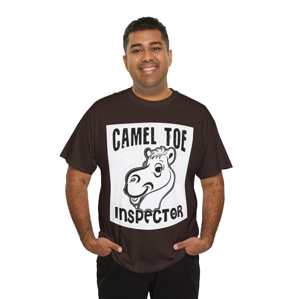 Funny Camel Toe Inspector Tee, Humorous T-Shirt for Parties, Gifts for Friends, Casual Wear, Novelty Gift Idea