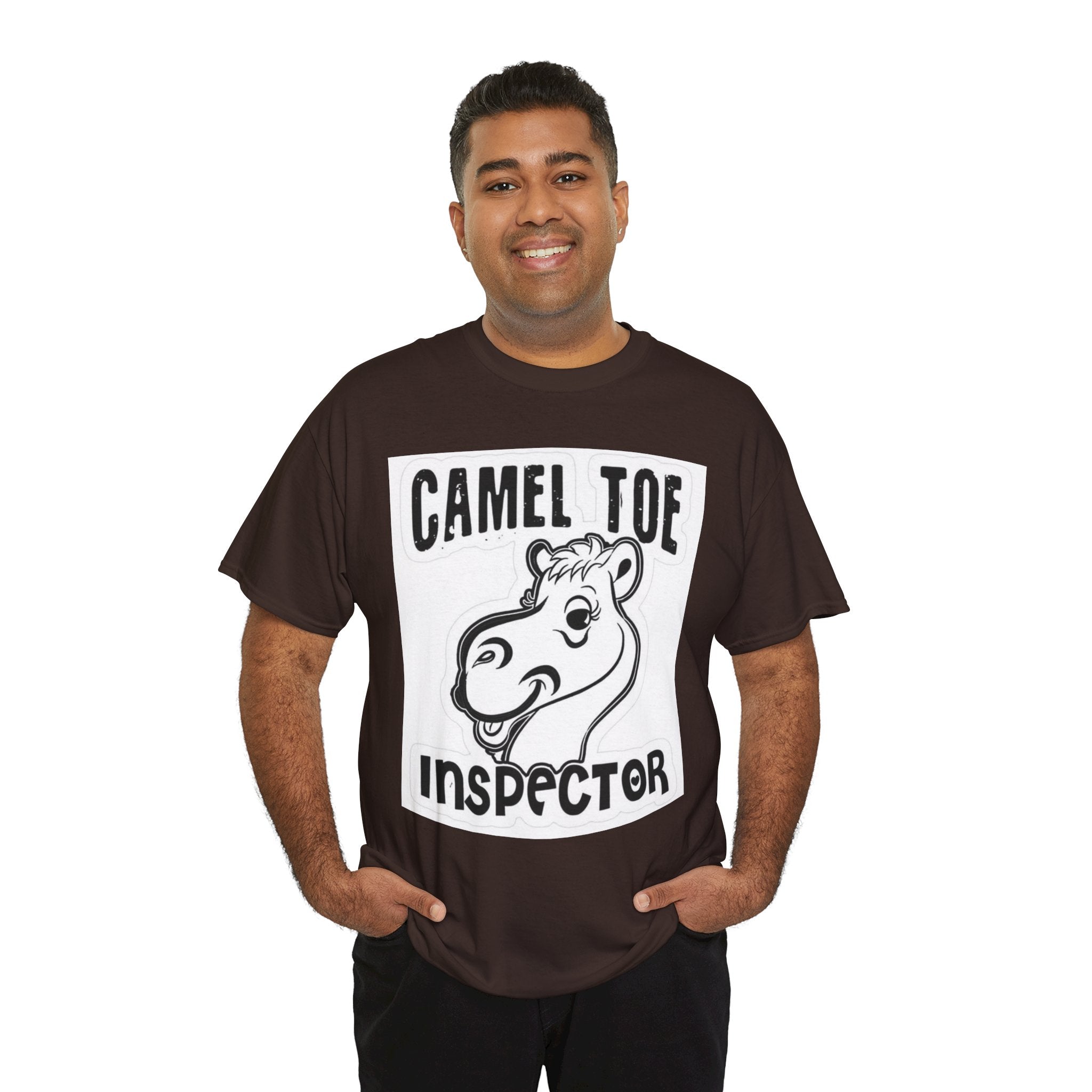 Funny Camel Toe Inspector Tee, Humorous T-Shirt for Parties, Gifts for Friends, Casual Wear, Novelty Gift Idea