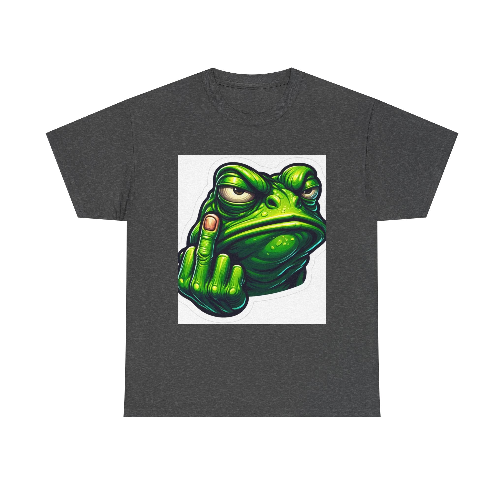 Sassy Frog Tee, Unisex Heavy Cotton Tee, Funny Gift for Friends, Casual Wear, Humor T-Shirt, Joke Apparel, Green Frog Design