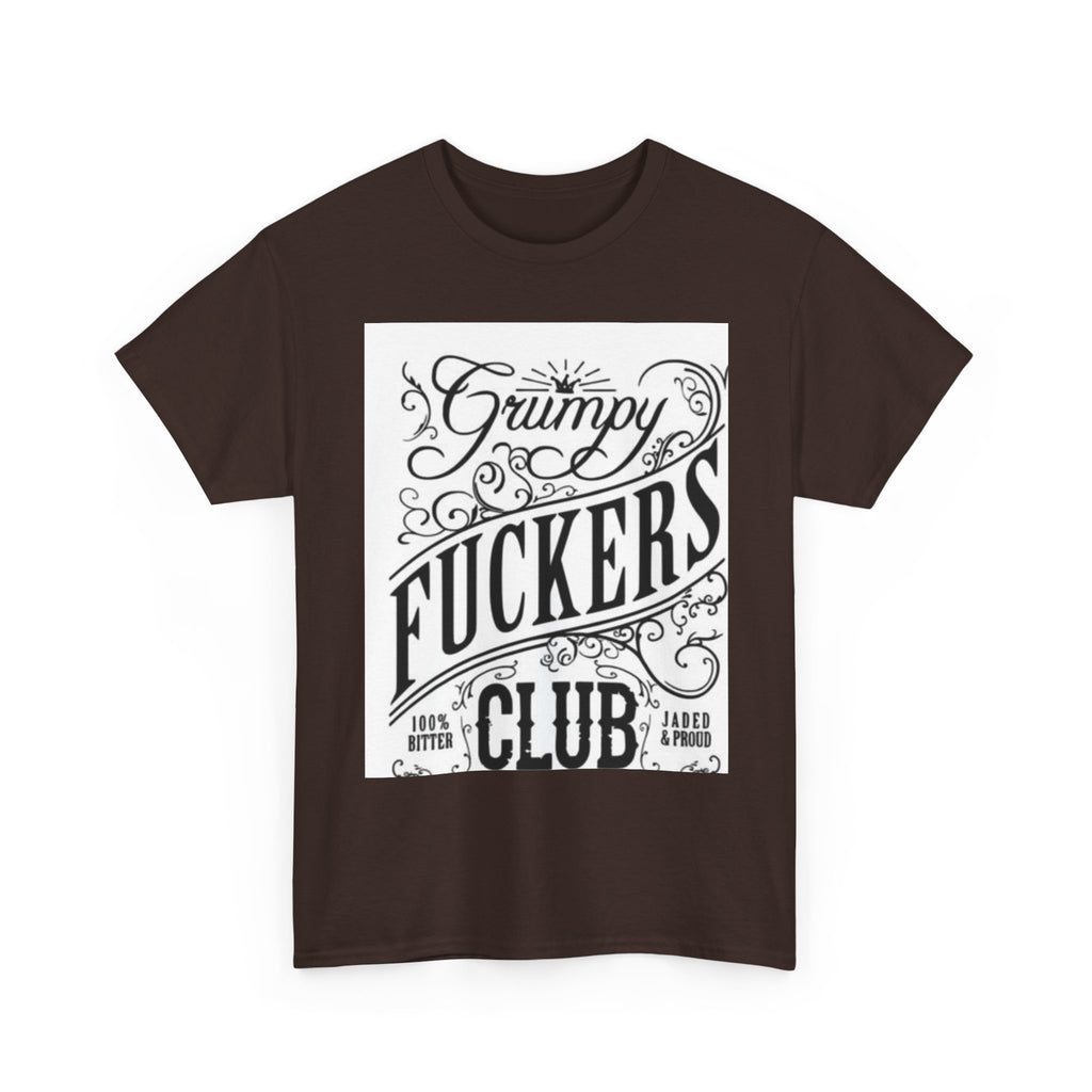 Grumpy F***ers Club Tee, Funny Unisex Shirt, Casual Humor Tee, Gifts for Grumpy Friends, Birthday or Holiday Apparel