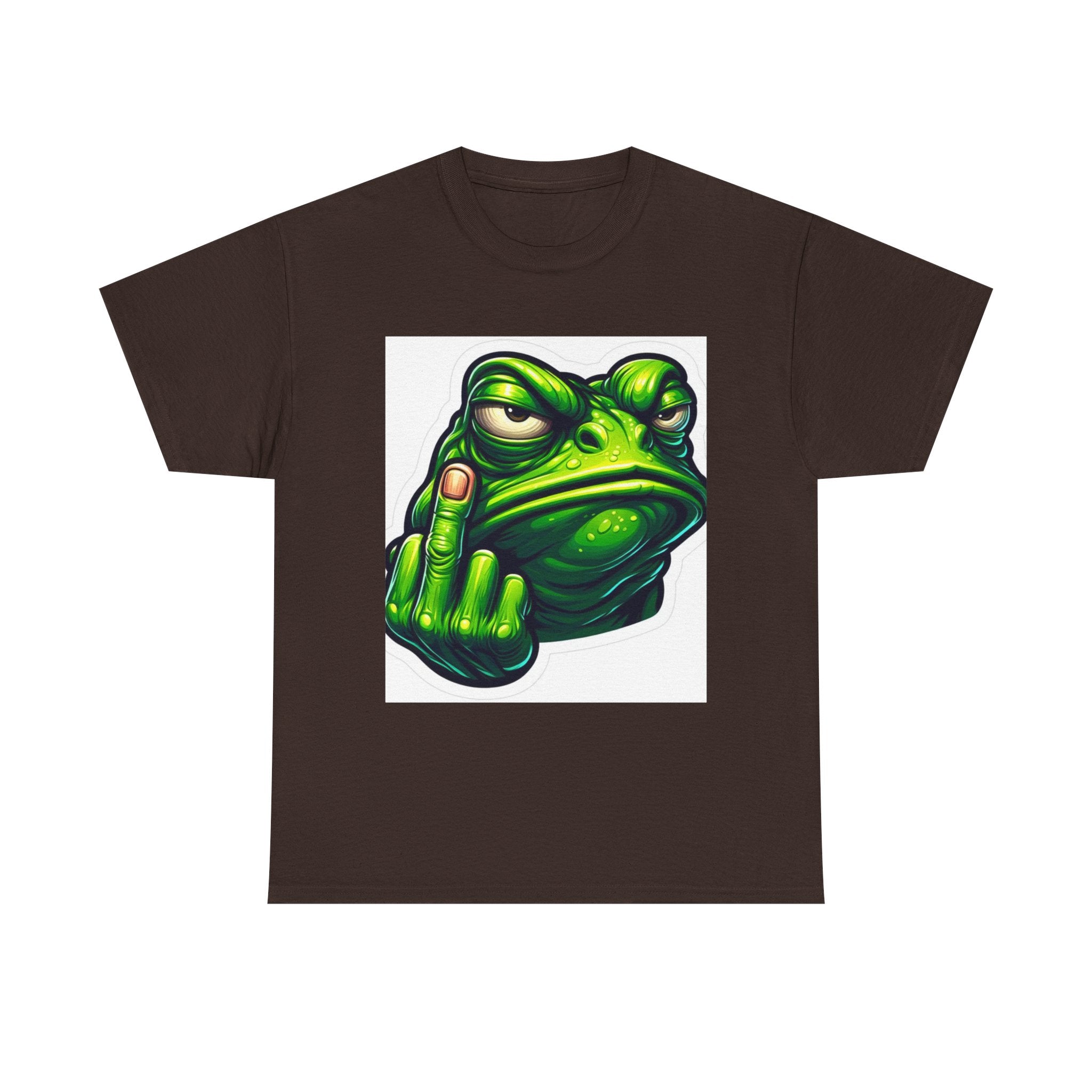 Sassy Frog Tee, Unisex Heavy Cotton Tee, Funny Gift for Friends, Casual Wear, Humor T-Shirt, Joke Apparel, Green Frog Design