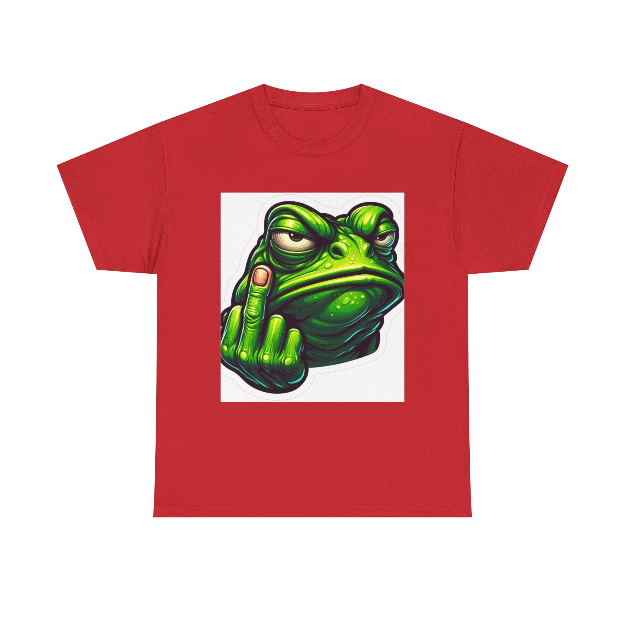 Sassy Frog Tee, Unisex Heavy Cotton Tee, Funny Gift for Friends, Casual Wear, Humor T-Shirt, Joke Apparel, Green Frog Design