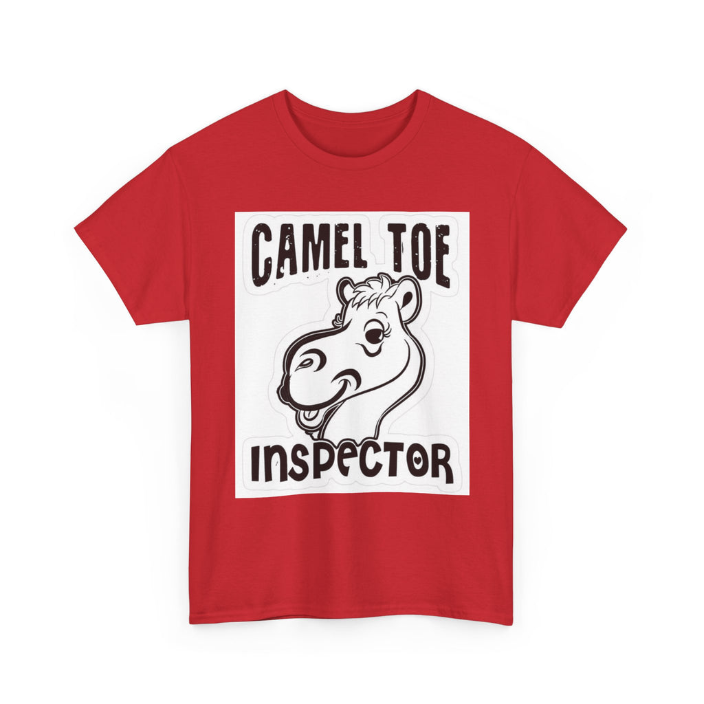 Funny Camel Toe Inspector Tee, Humorous T-Shirt for Parties, Gifts for Friends, Casual Wear, Novelty Gift Idea